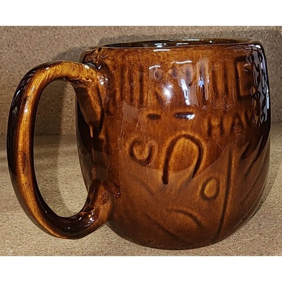 Vintage Makuahine Mom KavaCraft Hawaii Coffee Cup Mug Honolulu HI Souvenir Brown - Picture 2 of 7